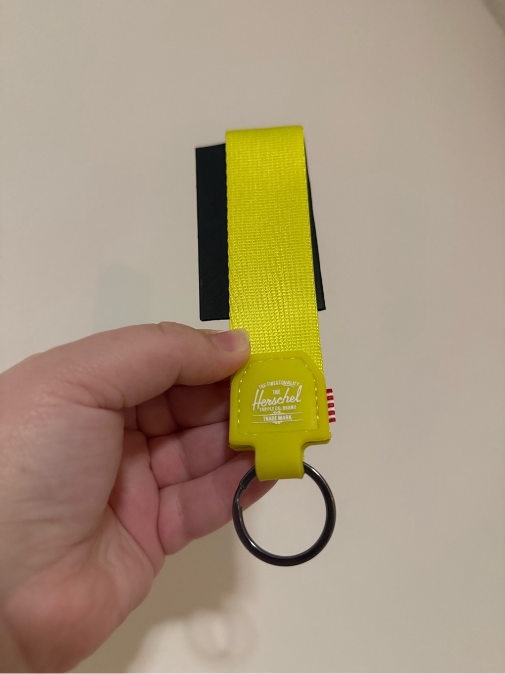 Herschel Wristlet Keychain in Neon Yellow